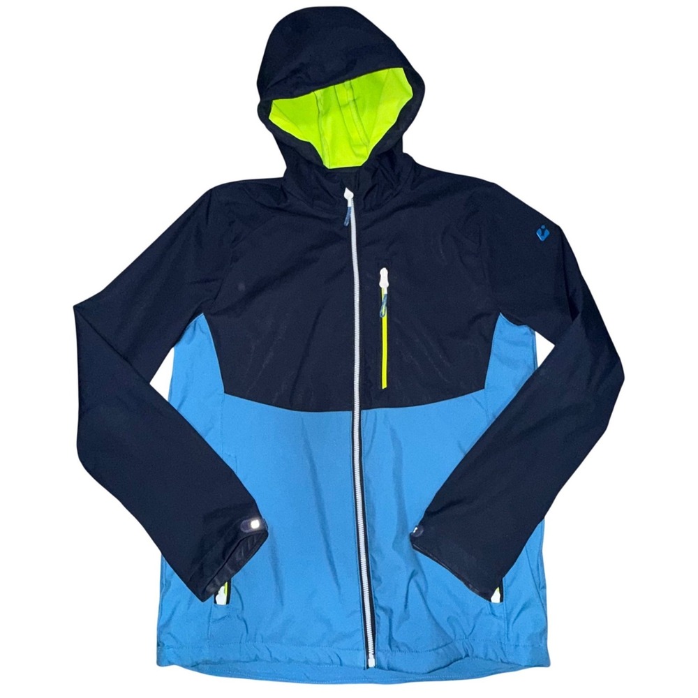 Killtec Jacket Boys 14 Blue Navy Windbreaker‎ Water Resistant Hooded Gorpcore
